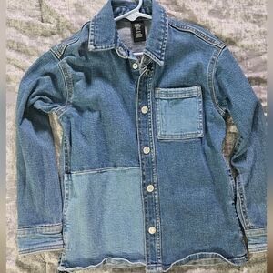Denim Button-Up Shirt Jacket
